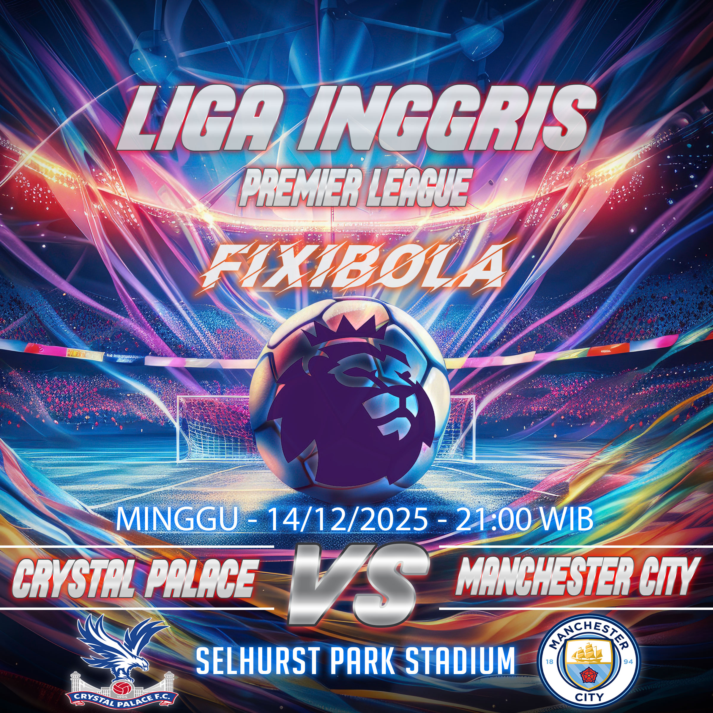 PREDIKSI BOLA CRYSTAL PALACE VS MANCHESTER CITY
