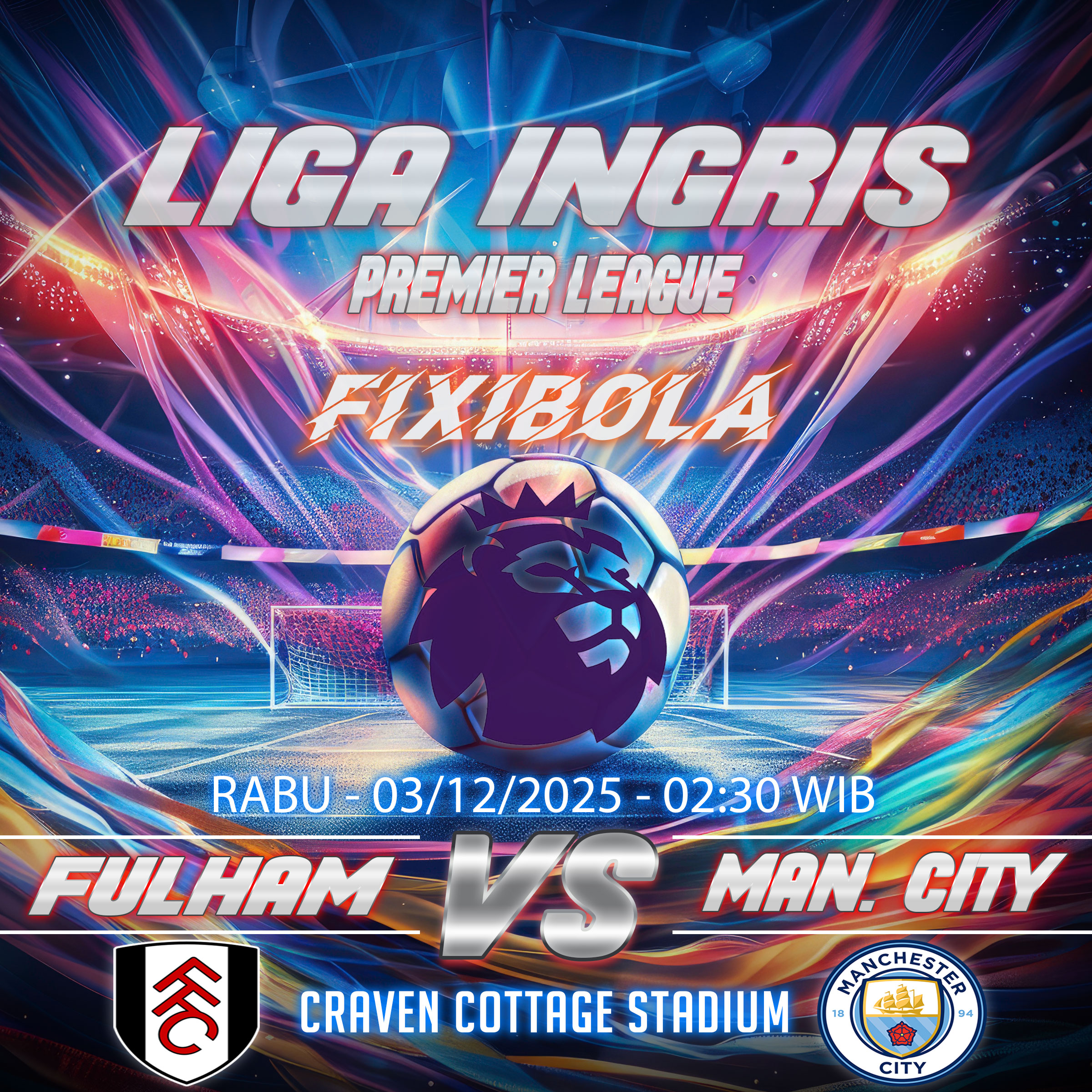 PREDIKSI BOLA FULHAM VS MANCHESTER CITY
