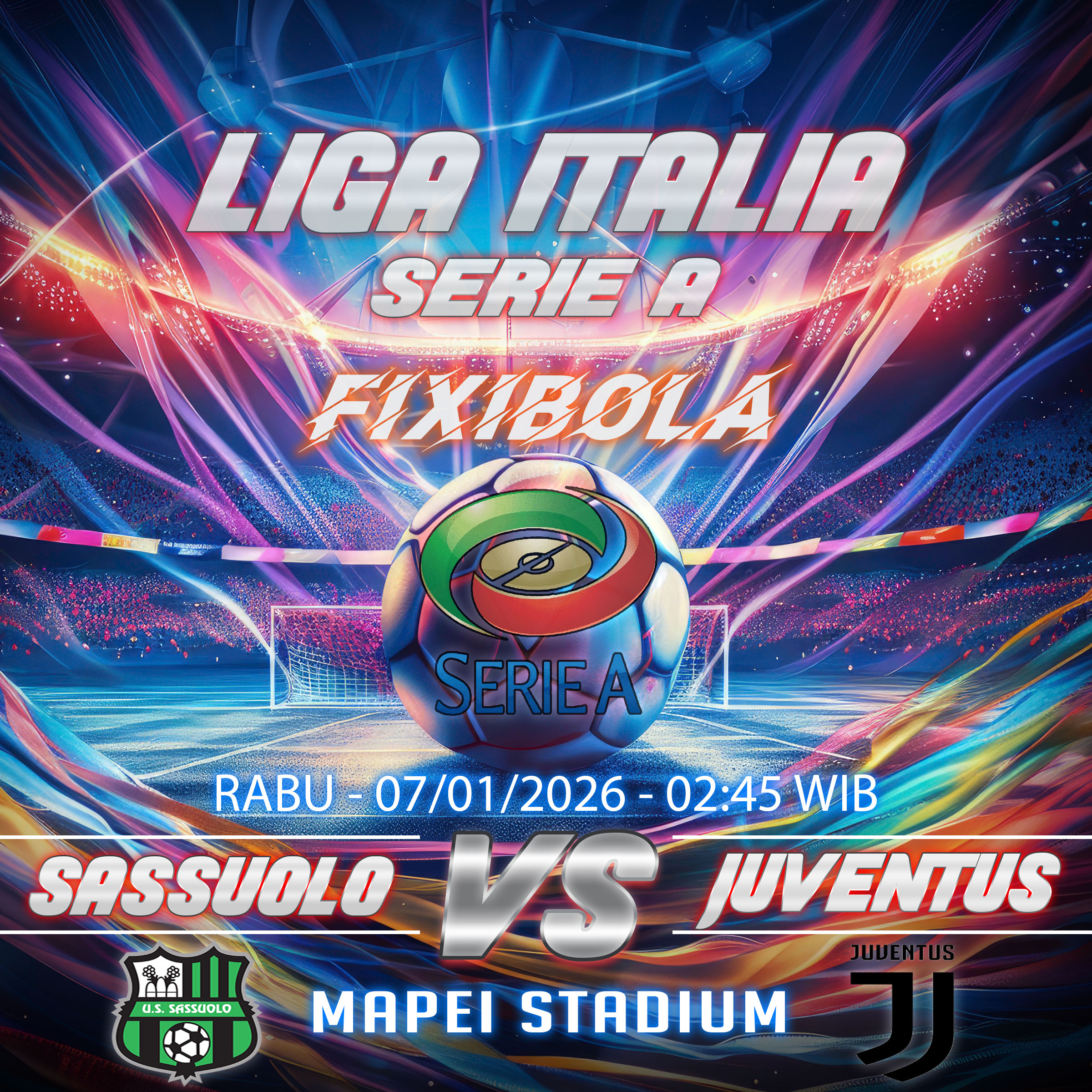 PREDIKSI BOLA SASSUOLO VS JUVENTUS